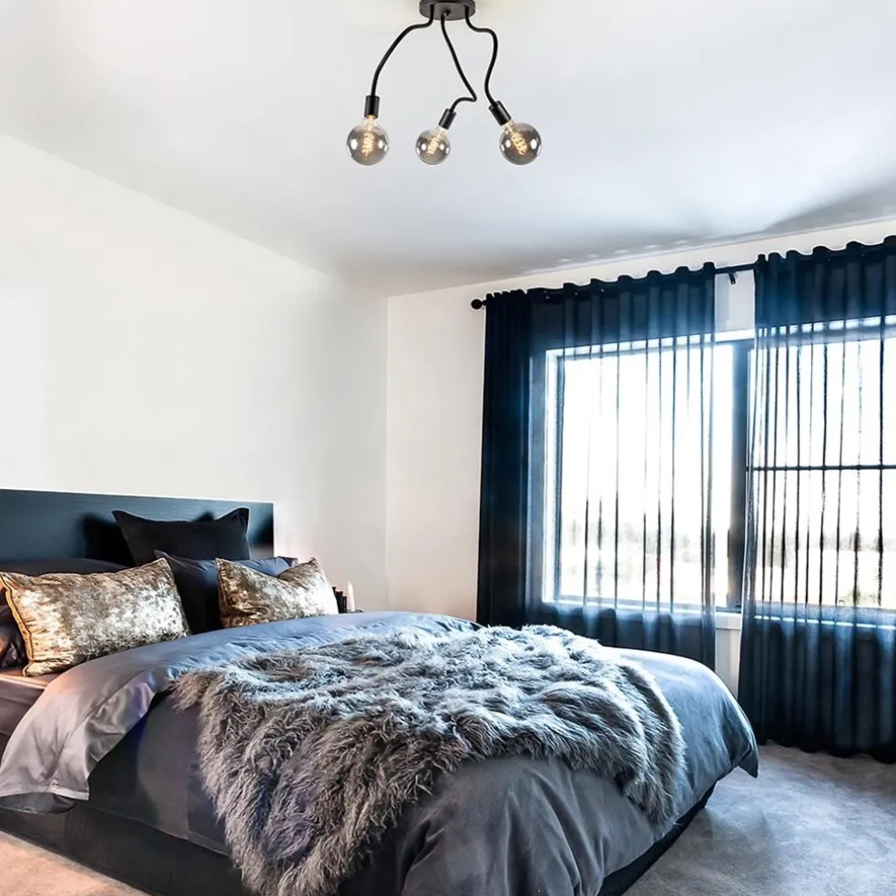 Verstelbare plafondlamp 3-lichts met flexibele armen