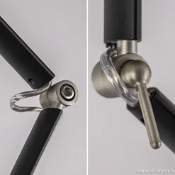 Verstelbare plafondlamp met stoffen kap