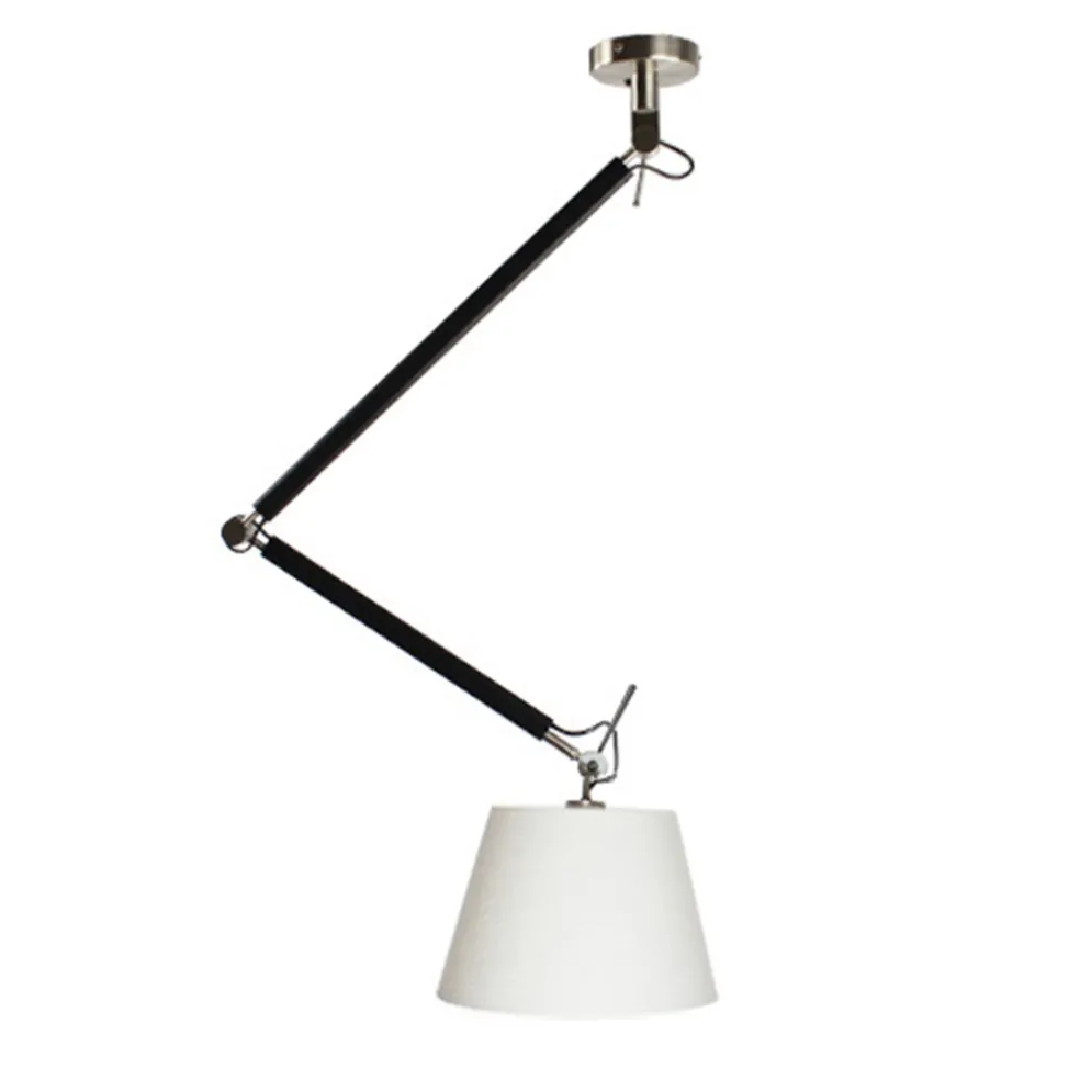 Verstelbare plafondlamp zwart met kap