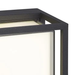 Vierkante LED wandlamp buiten IP65 antraciet