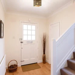 Vierkante plafondlamp zwart met gouden binnenzijde