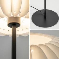 Vloerlamp Arena zwart/kap wit