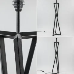 Vloerlamp Atrani zwart EXCL. KAP