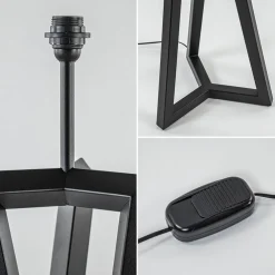 Vloerlamp Atrani zwart excl. kap