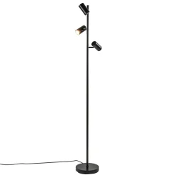 Vloerlamp Burgos 3L spot zwart 3-st dim
