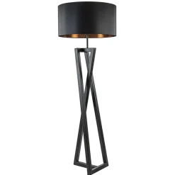 Vloerlamp Calitri zwart EXCL. KAP