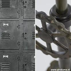 Vloerlamp Junko driepoot zwart/zink