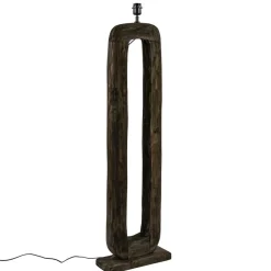 Vloerlamp Kelafo hout chocolade bruin exclusief kap