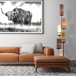 Vloerlamp Sixt 6l multicolor bruin