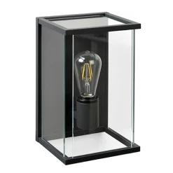 Wandlamp buiten antraciet/glas IP54