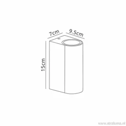 Wandlamp buiten up+down wit IP54