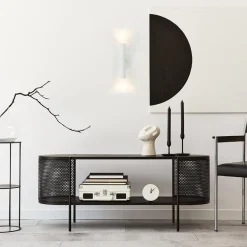 Wandlamp cilinder wit up+down GU10