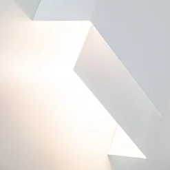 Wandlamp double square wit metaal