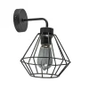 Wandlamp draadkorf zwart