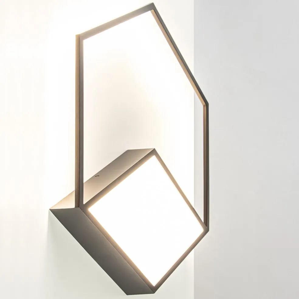 Wandlamp Kubick XL zwart 3000K