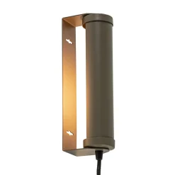 Wandlamp mat bruin met draaibare kap