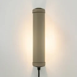 Wandlamp mat zand E14 met snoer