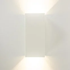 Wandlamp rechthoek wit up+down GU10