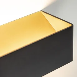 Wandlamp Stretto zwart/goud 30cm