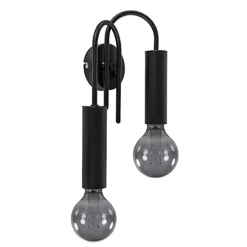 Wandlamp toog dubbel zwart