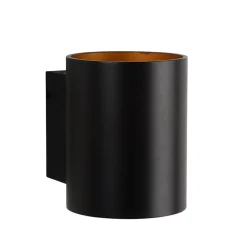Wandlamp Xera zwart/goud binnenkant
