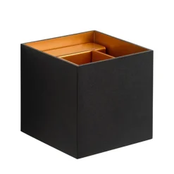 Wandlamp Xio kubus zwart/goud inclusief G9