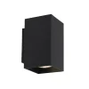 Wandlamp zwart rechthoek up+down gu10