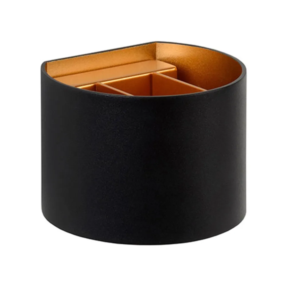 Wandlamp zwart/goud Xio up+down rond