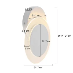 Wand-/plafondlamp Lido wit indirect