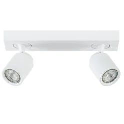 Witte 2-lichts opbouwspot GU10 verstelbaar