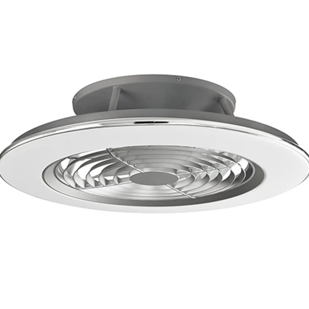 Zilveren ventilator met LED en bluetooth