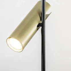 Zwart met gouden plafondspot 4-lichts groot