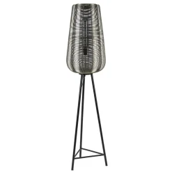 Zwarte driepoot Adeta met nikkel kap