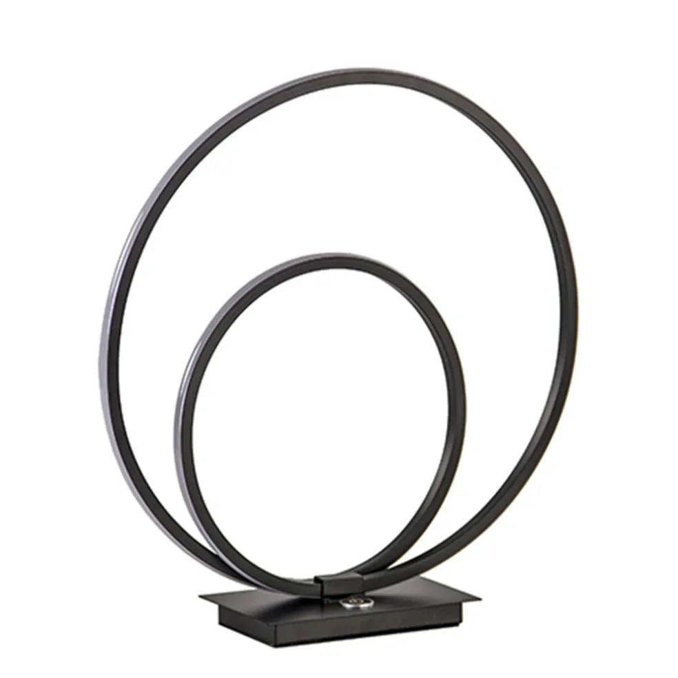 Zwarte LED tafellamp met touchdimmer