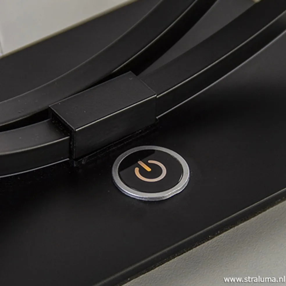 Zwarte LED tafellamp met touchdimmer