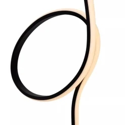 Zwarte vloerlamp flamingo met LED RGB multicolor