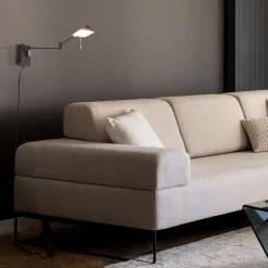 Zwarte wandlamp inclusief dimbaar LED en verstelbare arm