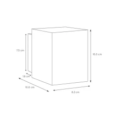 Zwarte-gouden wandlamp Xera vierkant